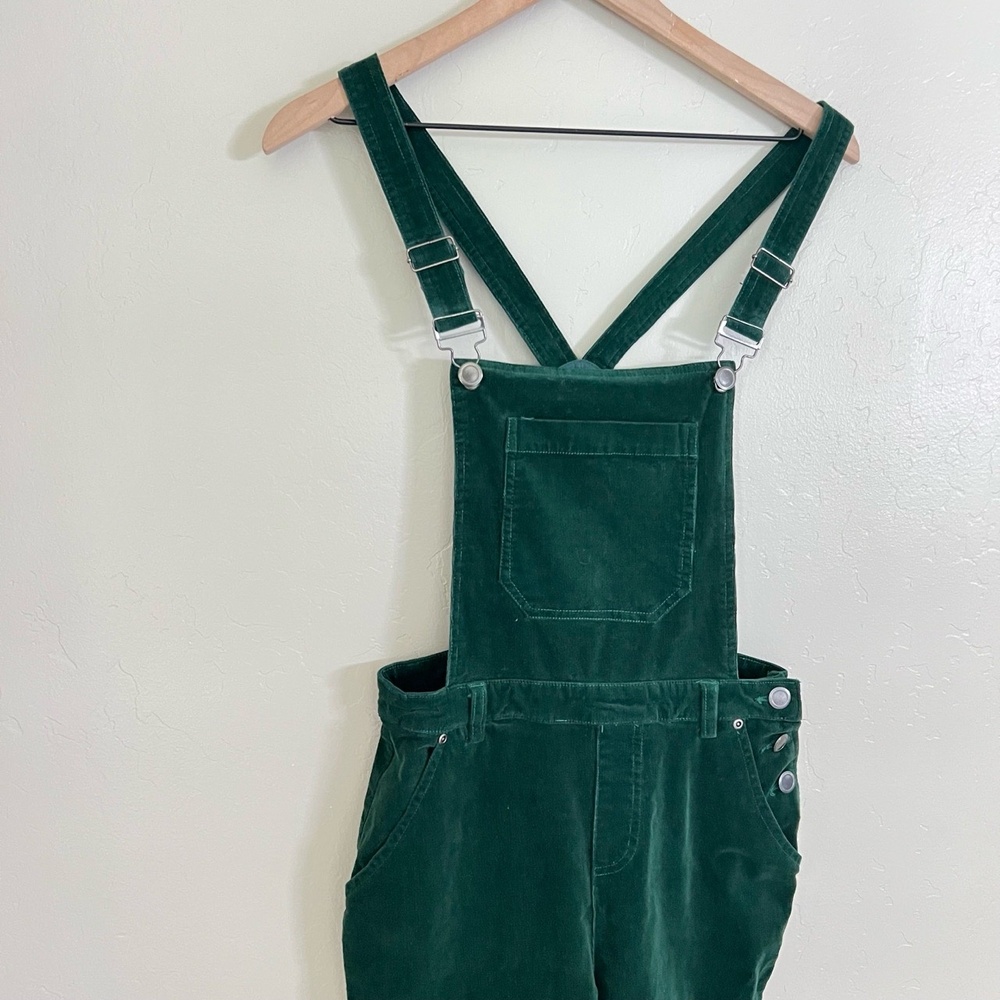 ModCloth Hunter Green Corduroy Overalls Jumpsuit Small - Picture 3 of 6
